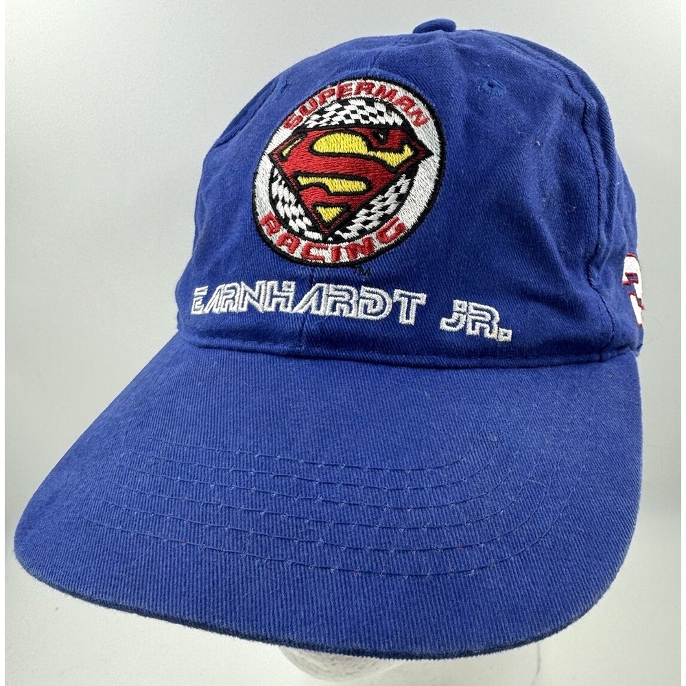 Dale Earnhardt Jr. #3 Superman Vintage 90's Warner Bros. Snapback Hat Blue 1999
